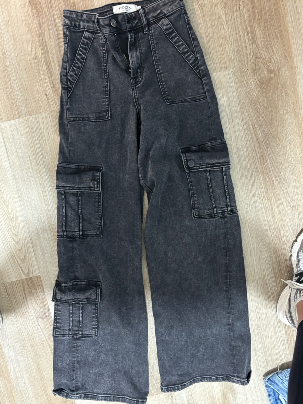 Women Black Cargo Utility Pants